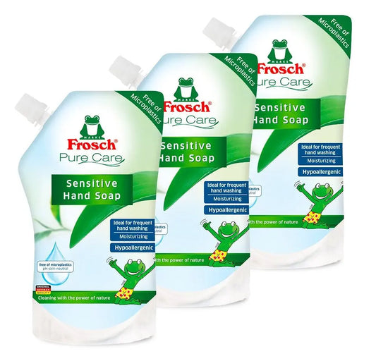 Frosch EKO Tekuté mýdlo Sensitive – náhradní náplň, 3 × 500 ml